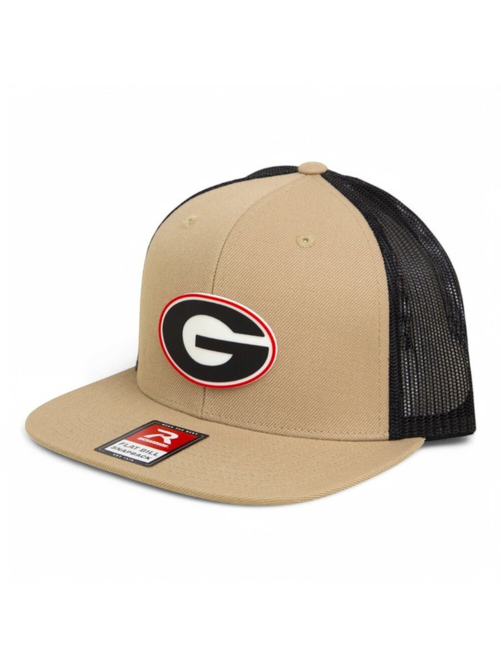 Georgia Bulldogs Power G 3D Wool Blend Flat Bill Hat- Tan/ Black